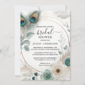 Rustikales Asian Sky Cloud Peacock Brautparty gela Einladung (Vorderseite)