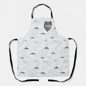 Rustikales AspeBark Wood Heart Eukalyptus Schürze (Vorderseite)