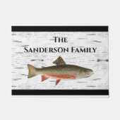 Rustikales Aspen Bark Foreut Fischer Lake House Fußmatte (Vorderseite)