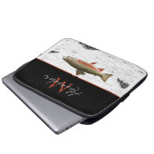 Rustikales Aspen Bark Foreut Fisherman Lake House Laptopschutzhülle (Vorne Knopf)