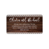 Rustikales Aussehen, Rücksendeadresse für Brand Adressaufkleber (Vorne)