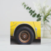 Rustikales Auto Postkarte (Stehend Vorderseite)
