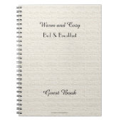 Rustikales B&B Gästebuch, Imitats White Burlap Notizblock (Vorderseite)