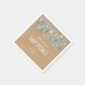 Rustikales Baby-Blue-Regentropfen Serviette (Ecke)