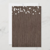 Rustikales Baby braut Duscheneinladung Einladung (Rückseite)