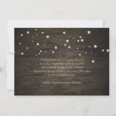 Rustikales Baby braut Gold Baby Dusche Einladung (Rückseite)