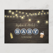 Rustikales Baby braut Gold Baby Dusche Postkarte (Vorderseite)