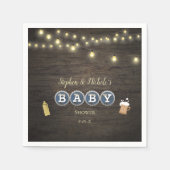 Rustikales Baby braut Gold Baby Dusche Serviette (Vorderseite)