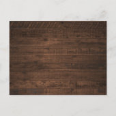 Rustikales Baby braut Wünsche für Babydusche Postkarte (Rückseite)