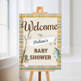 Rustikales Baby-Dusche Begrüßungszeichen Poster