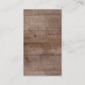 Rustikales Baby-Duschkabine-Windeln-Raffle-Ticket Begleitkarte (Rückseite)