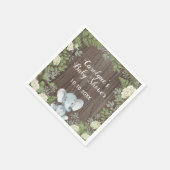 Rustikales Baby Elephant / botanische Vegetation / Serviette (Ecke)