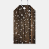 Rustikales Baby Es ist kalt draußen Winter Baby Du Geschenkanhänger (Rückseite)