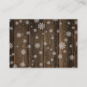 Rustikales Baby - es ist kalt im Freien Windelkreu Begleitkarte (Rückseite)