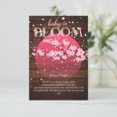 Rustikales Baby in Bloom Sakura Cherry Blossom Begleitkarte (Stehend Vorderseite)