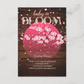 Rustikales Baby in Bloom Sakura Cherry Blossom Begleitkarte (Vorderseite)