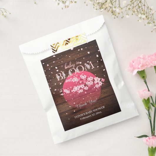 Rustikales Baby in Bloom Sakura Cherry Blossom Geschenktütchen (Versiegelt)