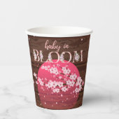 Rustikales Baby in Bloom Sakura Cherry Blossom Pappbecher (Vorderseite)