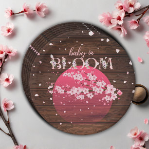 Rustikales Baby in Bloom Sakura Cherry Blossom Pappteller