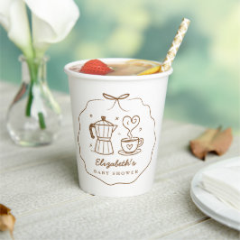 Rustikales Baby ist Kaffee brauen Pappbecher