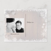 Rustikales Baby ist kalt draußen im Winter Baby Du Einladungspostkarte (Rückseite)