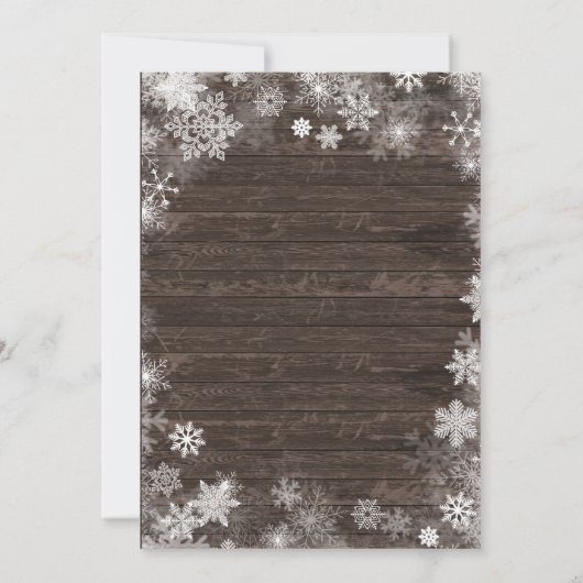 Rustikales Baby ist kalte Außendusche Einladung (Rückseite)