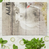 Rustikales Baby Lamm Geschirrtuch (Gefaltet)