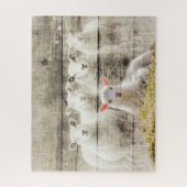 Rustikales Baby Lamm Puzzle (Vertikal)