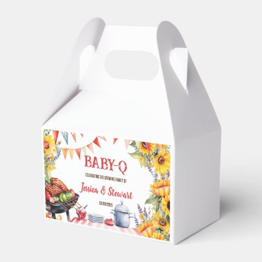 Rustikales BABY-Q Barbecue Picnic Sonnenblume Kari Geschenkschachtel (Vorderseite)