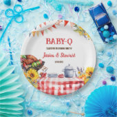 Rustikales BABY-Q Barbecue Picnic Sonnenblume Kari Pappteller (Party)