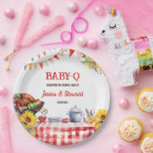 Rustikales BABY-Q Barbecue Picnic Sonnenblume Kari Pappteller (Party)