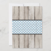 Rustikales Baby Q Sprinkle, GRILLEN Babydusche Einladung (Rückseite)