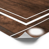 Rustikales Baby wird Begrüßungs-Baby-Duschzeichen Poster (Ecke)