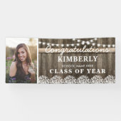 Rustikales Babys Breath 2025 Abschluss Foto Banner (Horizontal)