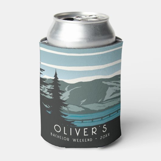 Rustikales Bachelor Weekend Camping Trip Forest Wo Dosenkühler (Kanne Vorderseite)