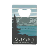 Rustikales Bachelor Weekend Camping Trip Forest Wo Geldbeutel Flaschenöffner (Vorderseite)