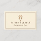 Rustikales Bäckchen-Logo für Holzkörnchen-Bakery-K Visitenkarte (Vorderseite)