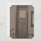 Rustikales Bahnübergang 4. Geburtstag Party Einladung (Rückseite)