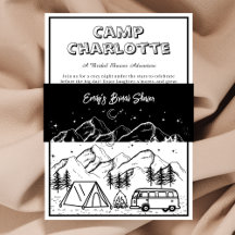 Rustikales Balck und weißes Brautparty