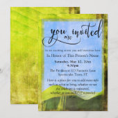 Rustikales Banana Leaf Boho General Party & Event Einladung (Vorne/Hinten)
