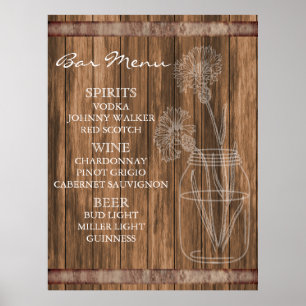 Rustikales Bar Poster