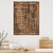 Rustikales Bar Poster (Küche)