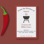 Rustikales Barbecue Sauce GRILLEN Flaschenetikett Weinetikett