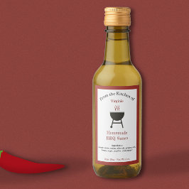Rustikales Barbecue Sauce GRILLEN Flaschenetikett Weinetikett