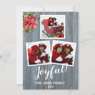 Rustikales Barboard Personalisiert mit 3 Fotos Karte