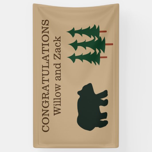 Rustikales Bärenbenutzerdefiniertes Banner (Vertikal)