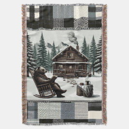 Rustikales Bärenblanket | Cosy Cabin Book Lover Th Decke