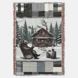 Rustikales Bärenblanket   Cosy Cabin Book Lover Th Decke