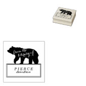 Rustikales Bärenkind-Buchzeichen Gummistempel (Stempel)