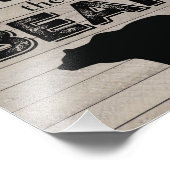 Rustikales Bärenmuseum Kinderzimmer Kunst, Dichtun Fotodruck (Ecke)